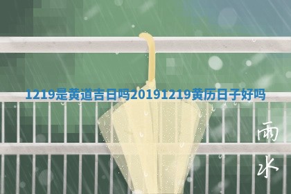 1219是黄道吉日吗 20191 🍚 2 🖍 19黄历日子好吗