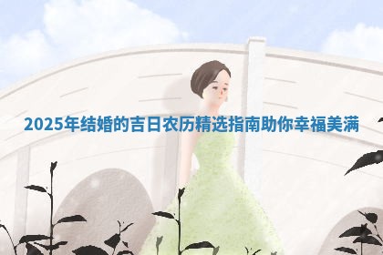 2025年 ➰ 结婚的吉日农历精选指南 🌷 助你幸福美满