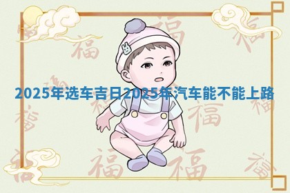 20 ⏰ 25年选车吉日_2 🤬 025年汽车能不能上路