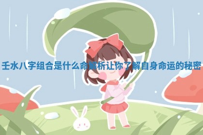 壬水 😢 八字组合是什么命解析让 🌊 你了解自身命运的秘密