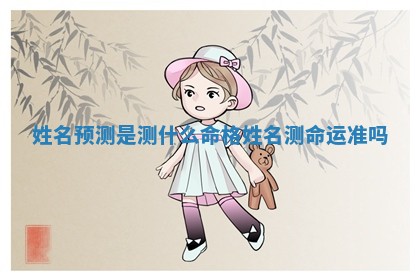 姓名预测是测什么命格_ ⛪ 姓名测 💾 命运准吗