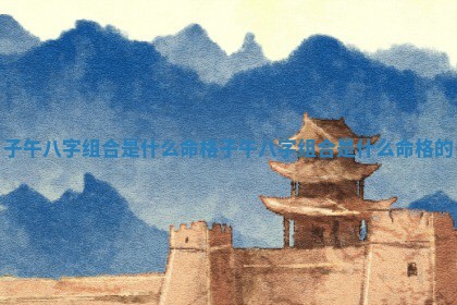 🏠 子午八字组 🔓 合是什么命格 子午八字组合是什么命格的