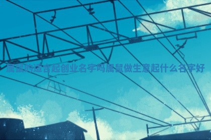 属鼠 😋 的适合 🤭 起创业名字吗 属鼠做生意起什么名字好