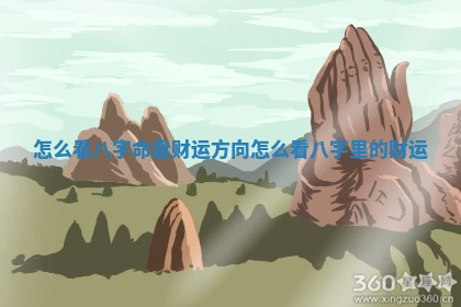怎么看 🦕 八字命盘财运方向_怎么看八字里的财 🐠 运