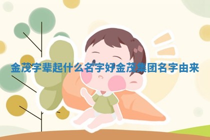 金茂 🤬 字辈起什么名字好_金茂集 🧕 团名字由来
